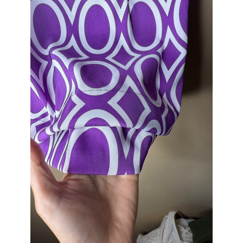 ALYX Vtg retro mini high neck purple and white dress small - Picture 4 of 8